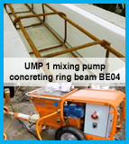 making of a ring beam with mixing pump UMP1